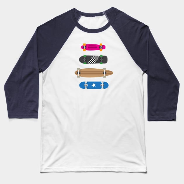 Epic Skateboard Baseball T-Shirt by TheVectorMonkeys